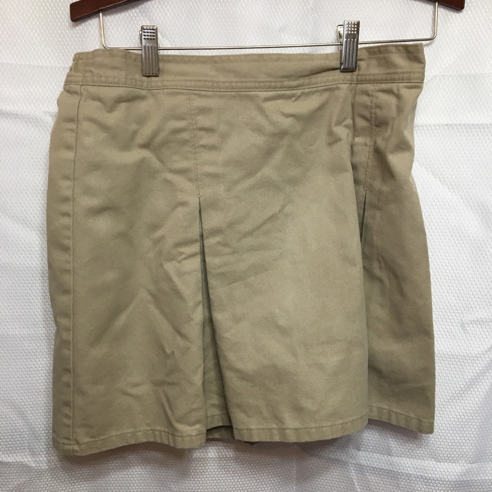 Khaki school uniform skorts-Girls 9/10